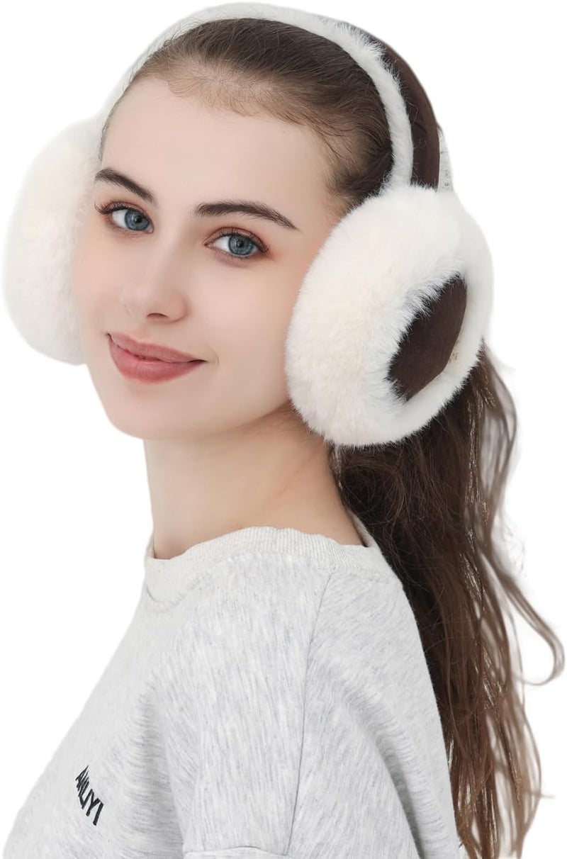 Kedofe Ear Muffs for Winter Women Foldable Fuzzy Cold Outdoor Earmuffs Soft Faux Furry Ear Warmers Covers - Image 4